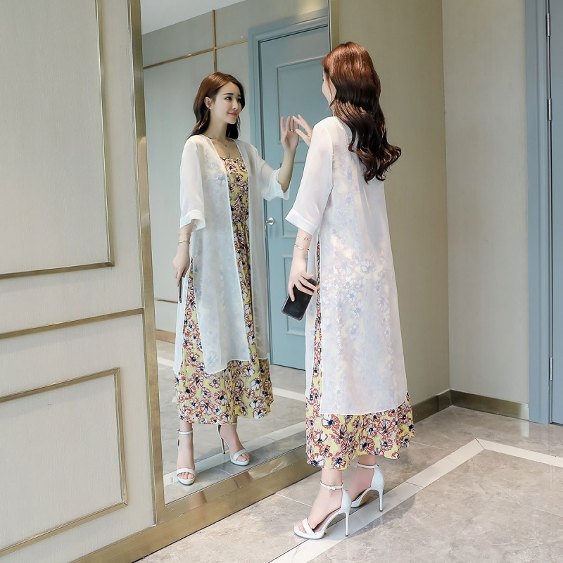 裙裤套装女夏时尚女士新品春夏装七分裤薄款阔腿裤连体裤两件套坊