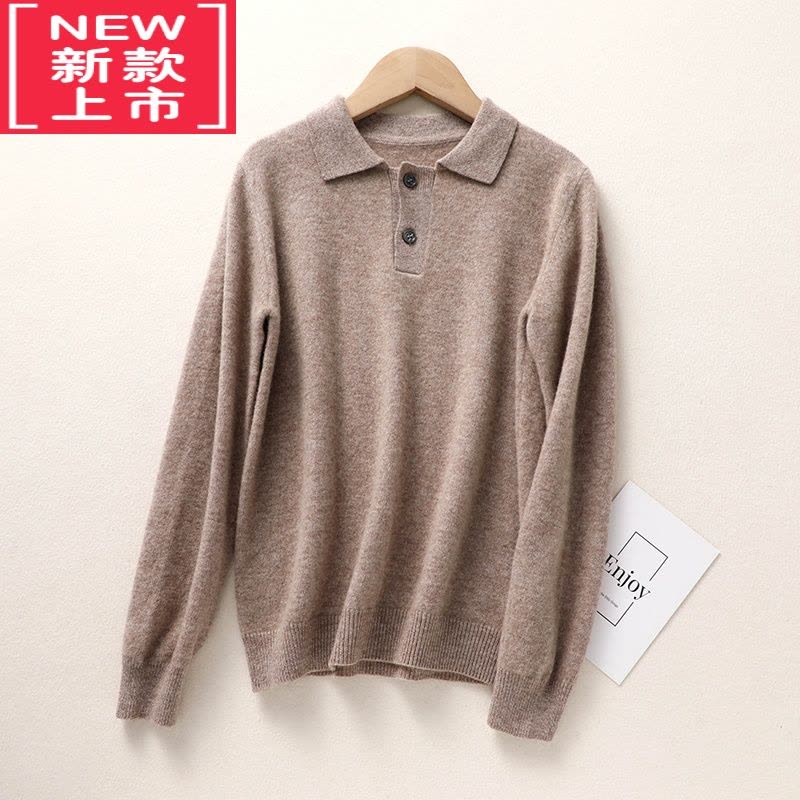 可莉允秋冬新款儿童POLO领纯衫女童套头套头毛衣男童洋气针织衫图片