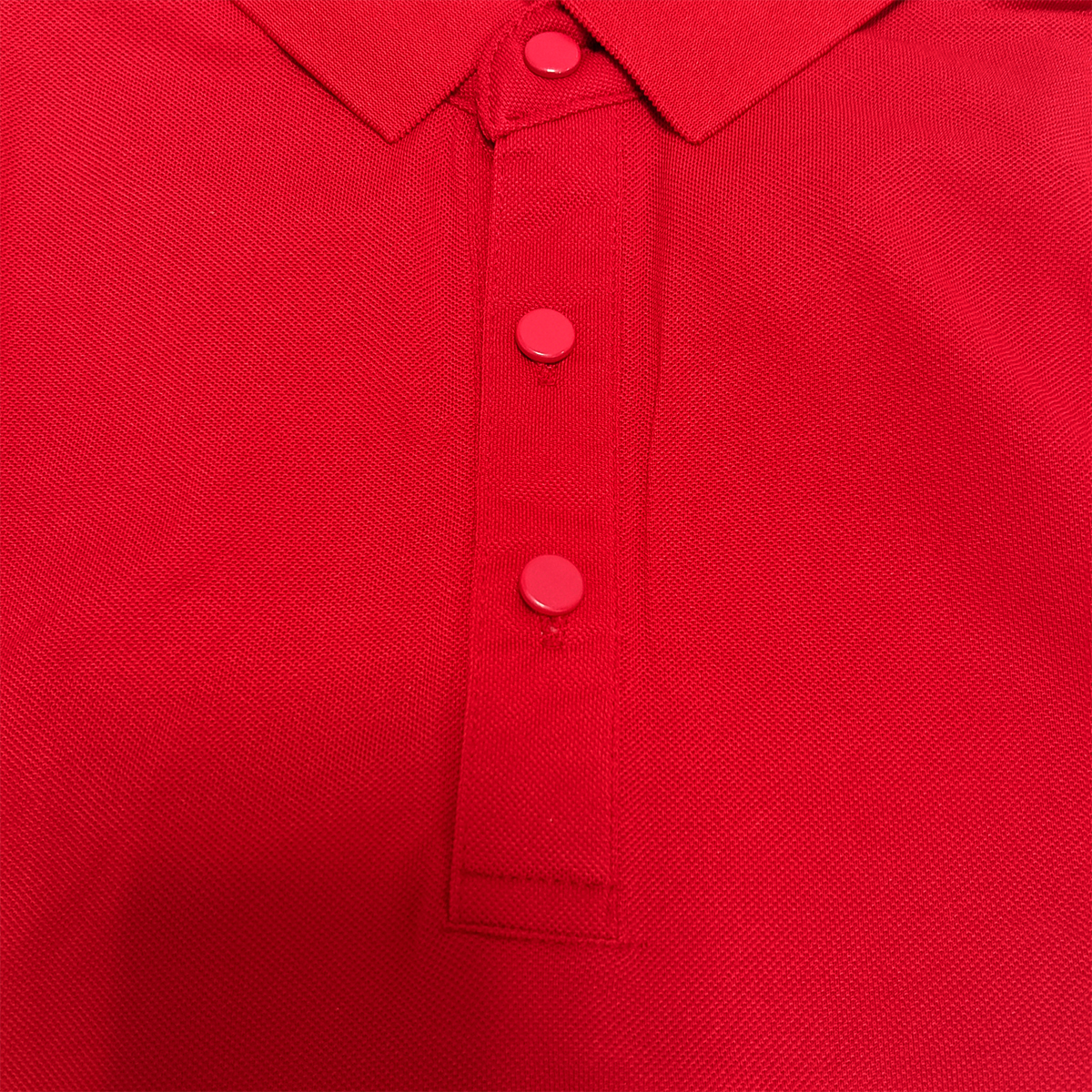 鸽护 短袖POLO定制 仿棉大红 件高清大图