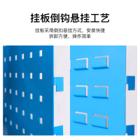 尔迈 挂钩方孔工具挂架车间维修工具架子多功能物料置物架五金工具展示货架 单面二层固定款