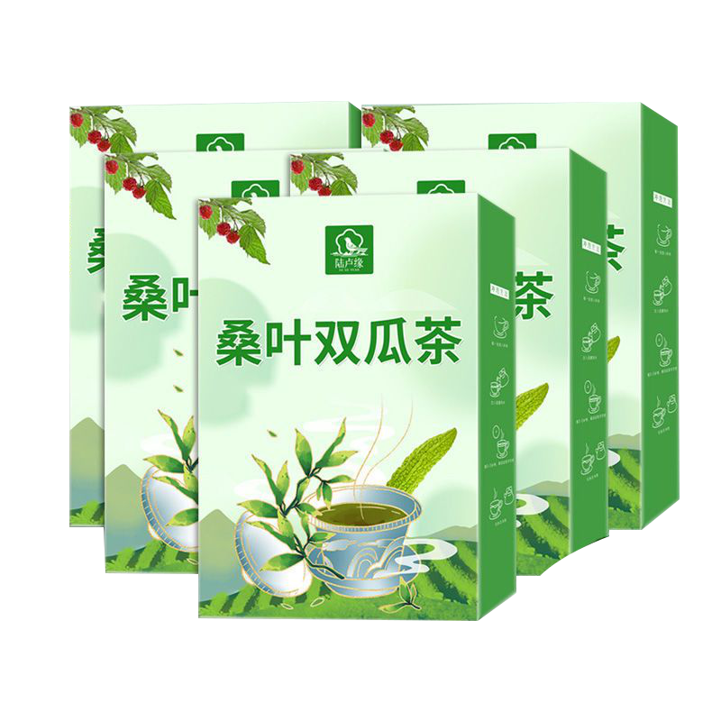 陆卢缘 桑叶双瓜茶120g桑叶苦瓜冬瓜特级煮泡组合中药材清新口气高清大图