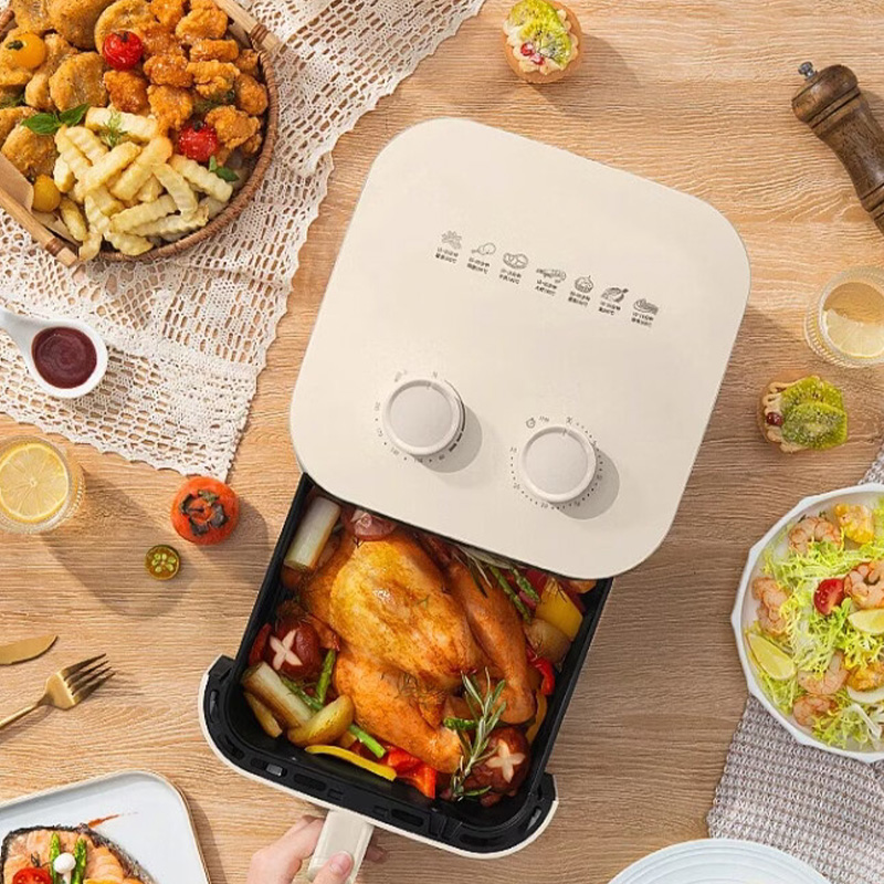 山本空气炸锅5.0L全自动大容量可视金属内腔蒸汽嫩炸一体S-AK1021VS高清大图