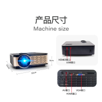 轟天砲新款语音投影仪家用4K全高清便携式投影机智能微型4K无屏电视1080p办公手机3D迷你掌上苹果安卓同屏投影机 1920×1080