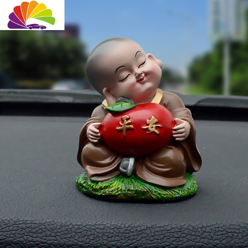 舒适主义汽车摆件摇头可爱小和尚创意个性车载用品大全弥勒佛男装饰不