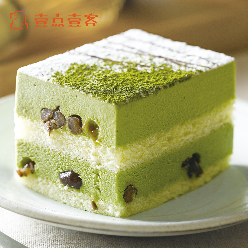 壹点壹客抹茶红豆慕斯经典生日蛋糕下午茶点心深圳配送 1磅