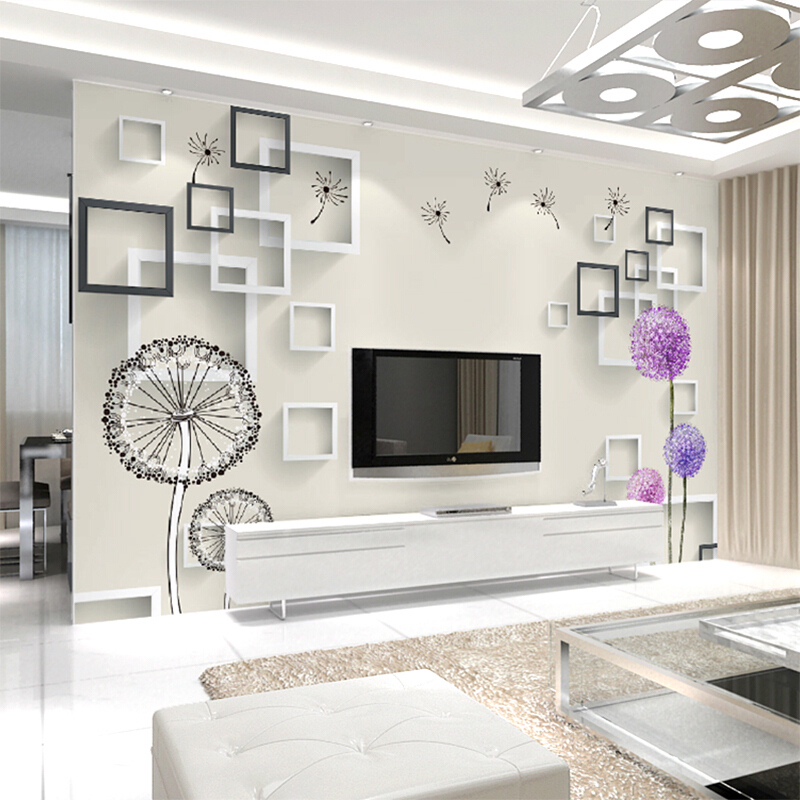 3d立体壁画电视背景墙壁纸卧室客厅简约现代无缝影视墙纸欧式墙布无缝