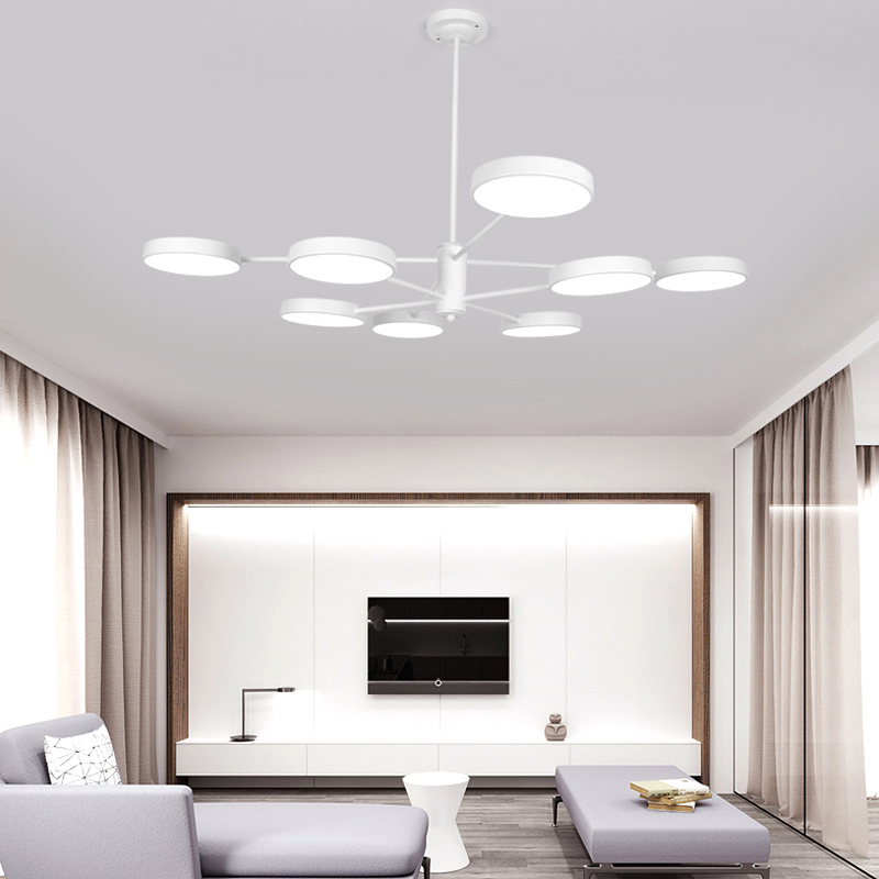 led北欧风格网红吊灯闪电客客厅大气简约现代吸顶灯创意卧室ins灯具