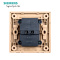 西门子(SIEMENS)开关插座 悦动香槟金系列四孔电源插座5UB8012-3NC03