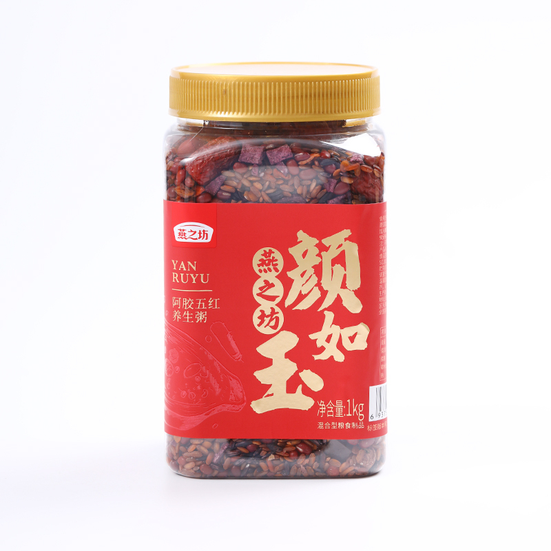 [线下专柜同款]燕之坊颜如玉阿胶五红养生粥1kg