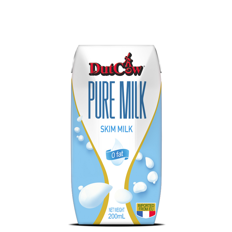 法国原装 荷兰乳牛脱脂牛奶200ml*6盒