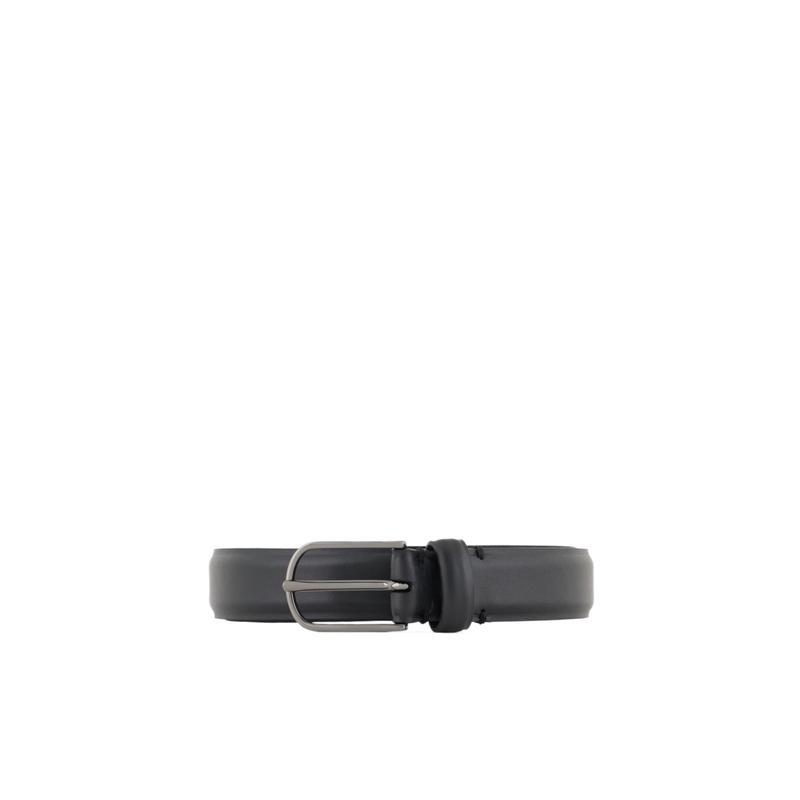 阿玛尼(EMPORIO ARMANI)男士皮革腰带穿孔设计可调节时尚百搭品牌