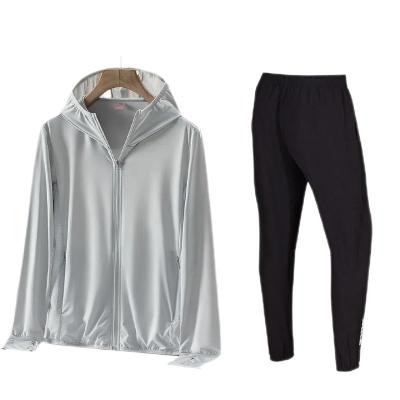 健訫奕天防晒服套装LS6654 银色 XXL