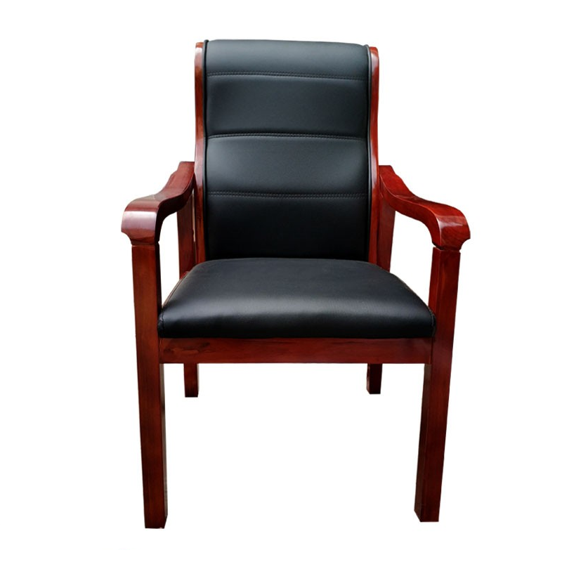 琥臻办公椅实木会议椅扶手高靠背椅耳朵椅hzy405