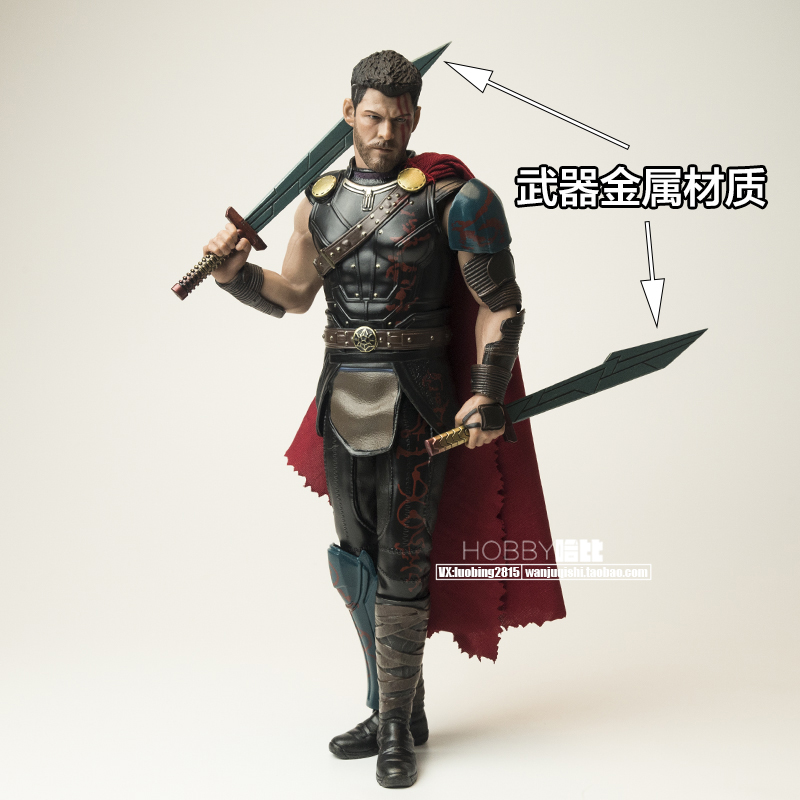 漫威真人版复仇者联盟1:6雷神3托尔静态手办模型摆件配真人头 真人蜘蛛侠(高31厘米)高清大图