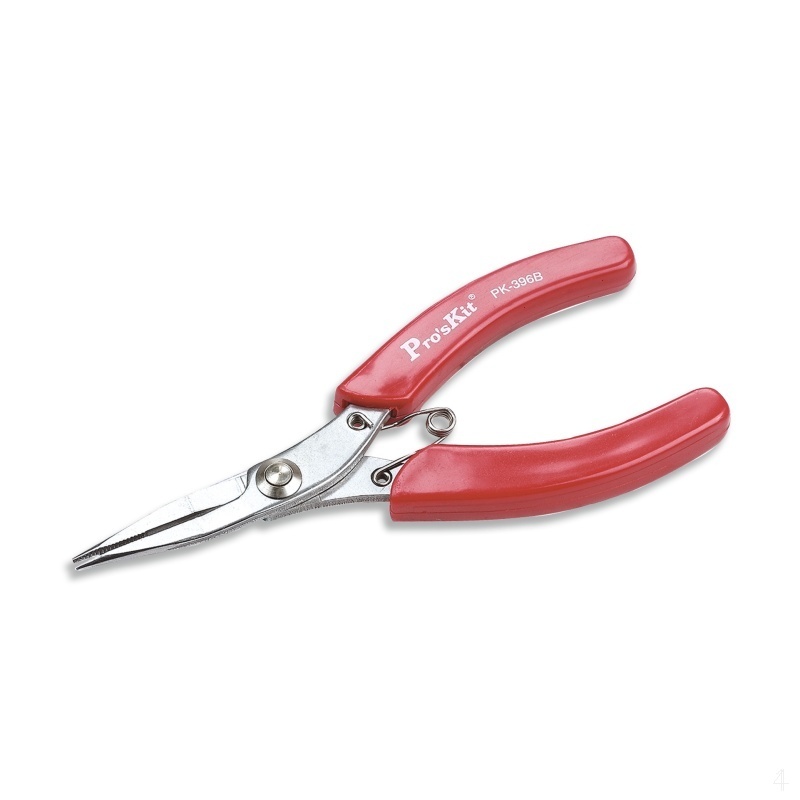 宝工 Pro’sKit 1PK-396B 不锈钢红柄有牙尖嘴钳(130mm)(包装数量 1把)高清大图