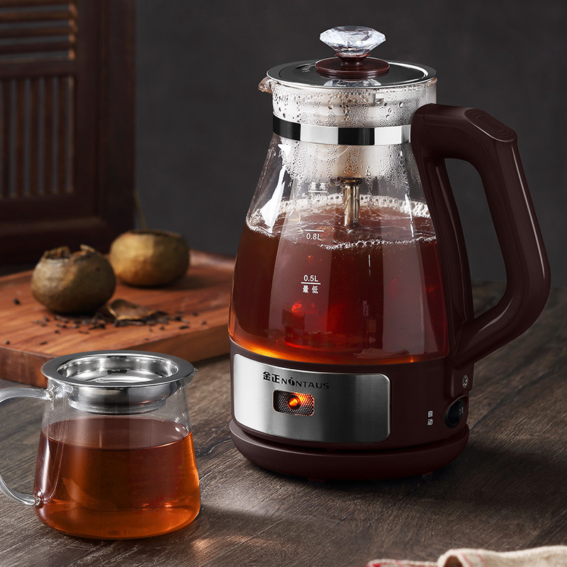 金正(NiNTAUS) 养生壶 电热水壶 蒸汽煮茶器 蒸茶器 黑茶电茶壶 全自动玻璃蒸茶壶JZW-0601（豪华版加配）
