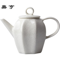 鼎亨陶瓷开片泡茶壶日式功夫茶具红茶小号泡茶器冰裂纹单壶八角壶