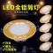 三色变光led筒灯5/6/7.5cm开孔灯天花灯嵌入式客厅3w过道铜灯吊顶 白加金3W白光