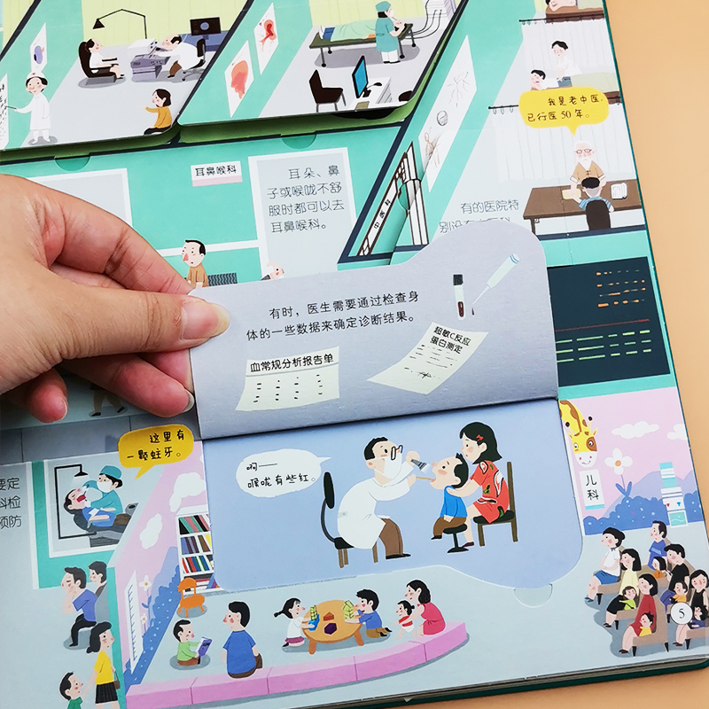 [醉染正版]儿童揭秘系列恐龙3d翻翻书绘本1-2-3-6岁婴幼儿启蒙情景认知我们的中国海洋神奇的动物科普百科故事宝宝洞洞高清大图