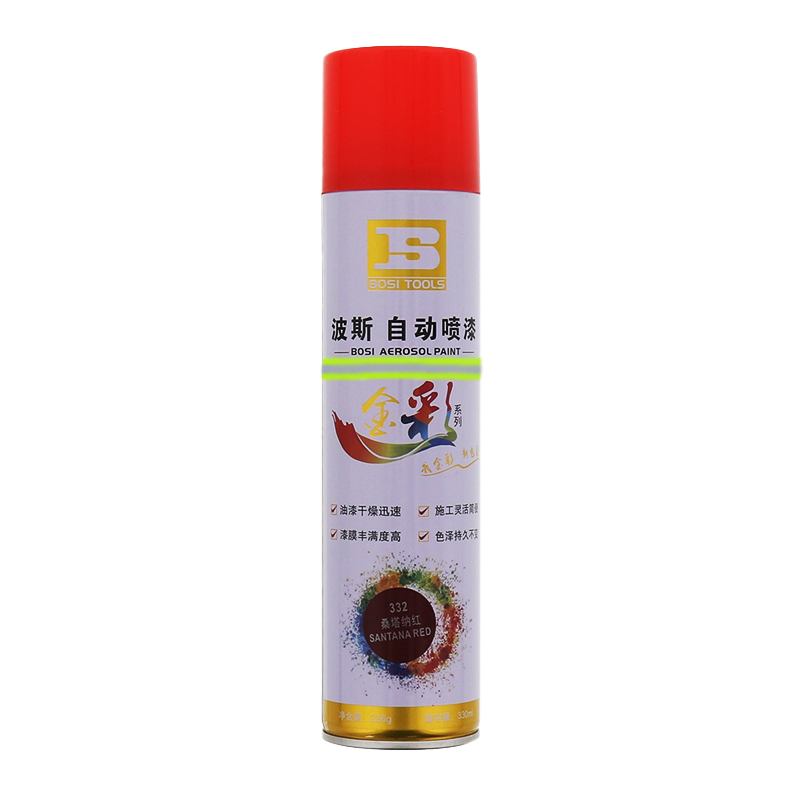 波斯(BOSI) 荧光系列自动喷漆 桑塔纳红/332 瓶高清大图
