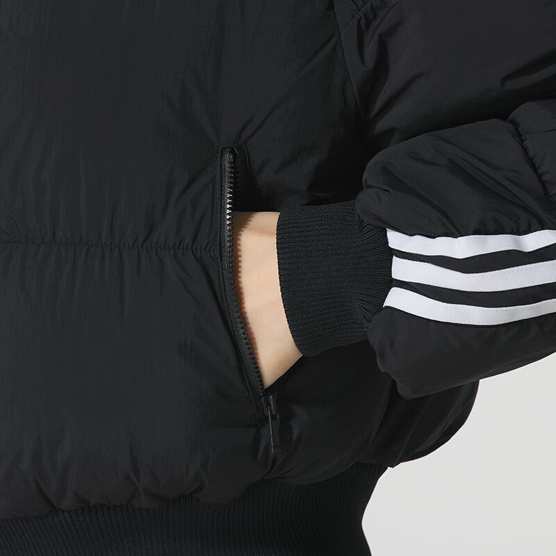 阿迪达斯 (adidas)女装新款三叶草立领短款保暖舒适时尚潮流面包服棉服外套JX2970 ZP高清大图