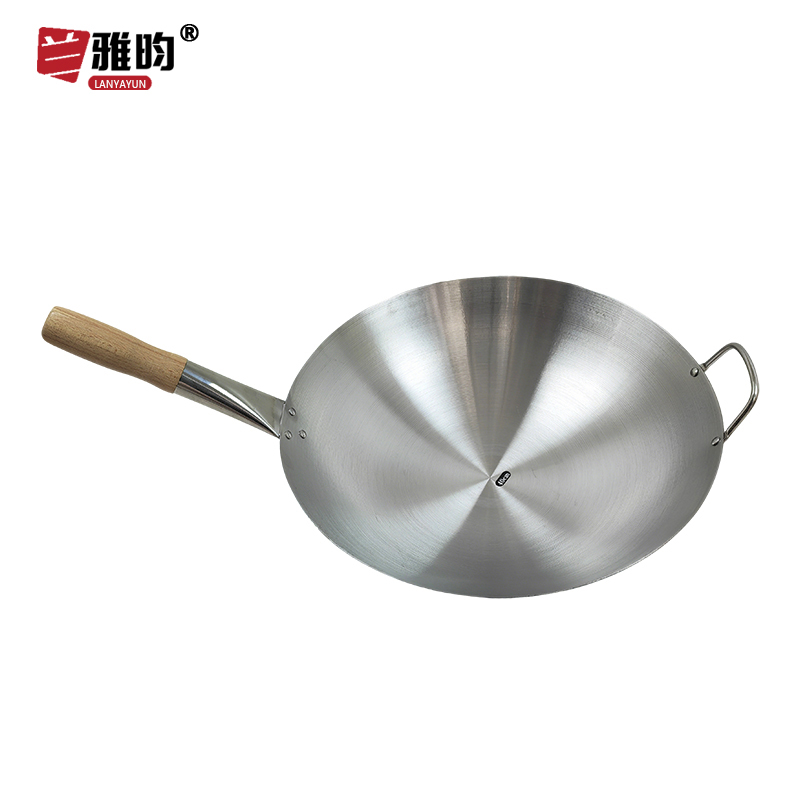 兰雅昀 加厚不锈钢单柄炒锅 45cm 个高清大图