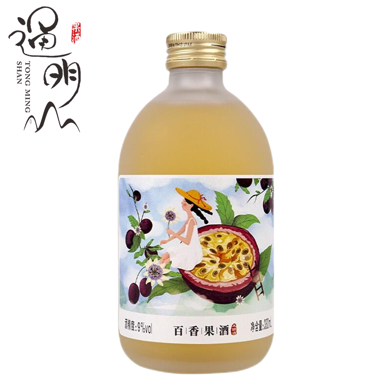 通明山 微醺网红高颜值水果酒 女士甜酒 百香果味果酒 9度 330ml*1 单瓶装高清大图