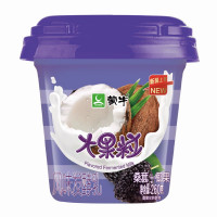 蒙牛大果粒酸牛奶桑葚椰果果粒三角杯260g
