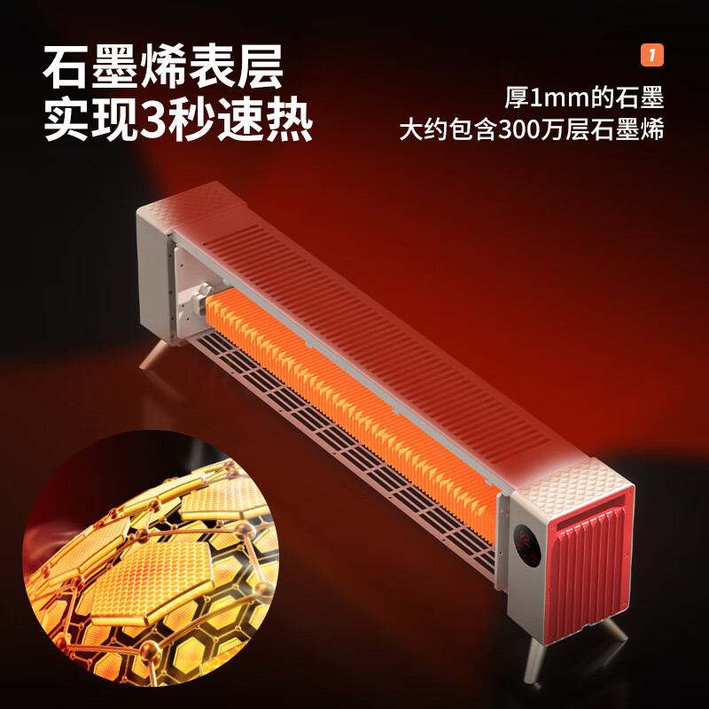西屋(WESTINGHOUSE) 踢脚线取暖器 WTH-S600 杏色纯色高清大图