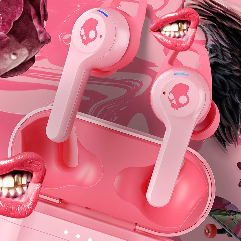 斯酷凯蒂(Skullcandy) INDY ANC 主动降噪真无线入耳式无线充电 智能主动降噪 运动耳机 限量粉