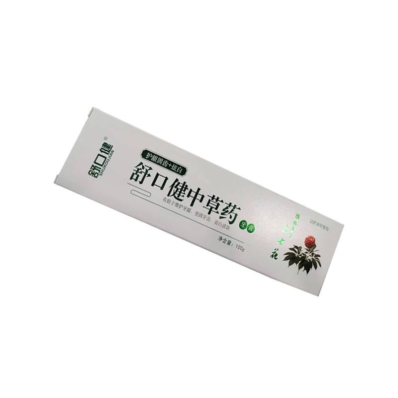 舒口健中草药三七花牙膏100g