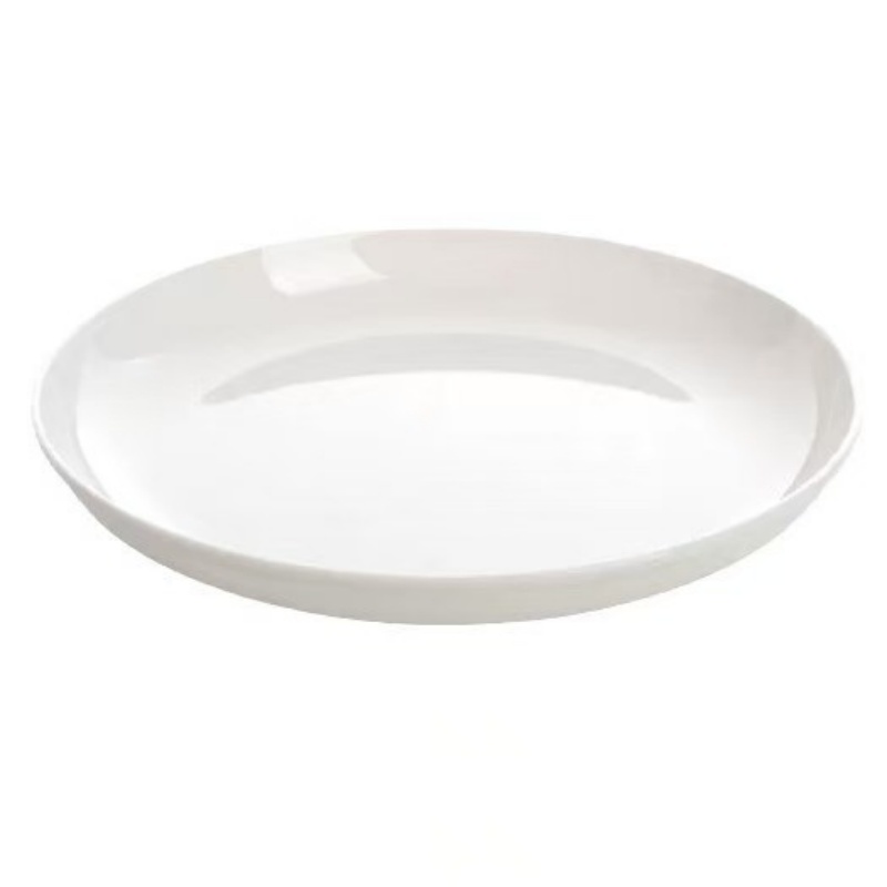 山水本色 食品级耐高温密胺盘子深盘圆盘 8寸 个高清大图