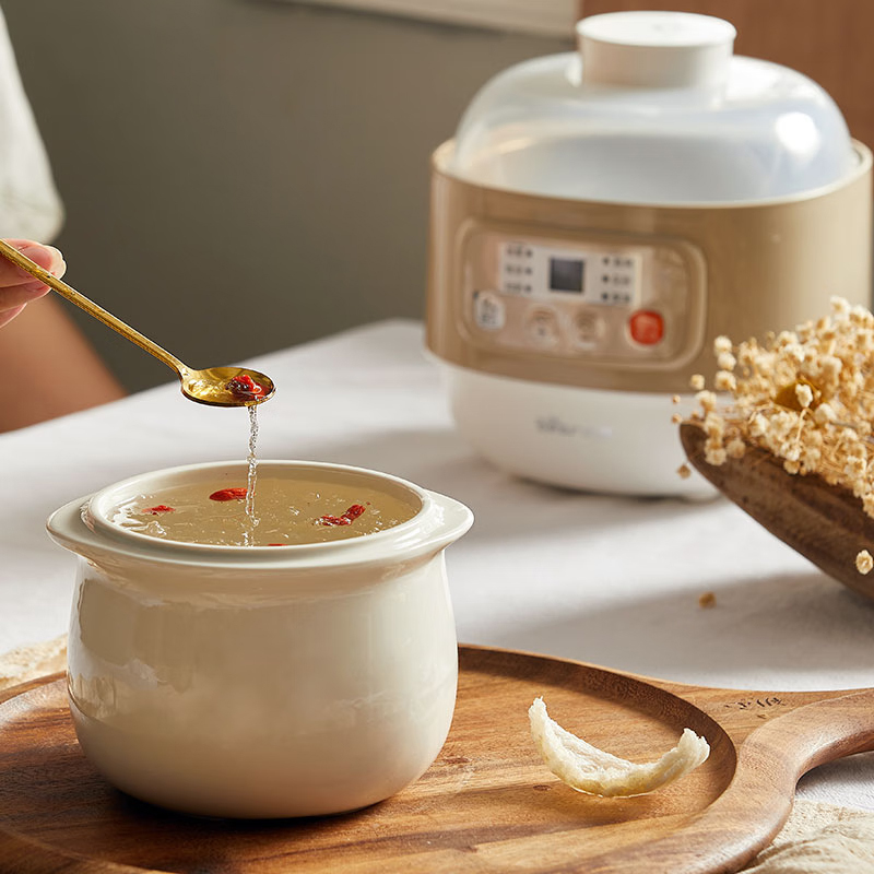 小熊电炖盅隔水炖迷你煮粥煲汤0.8L电炖盅DDZ-A08D1高清大图