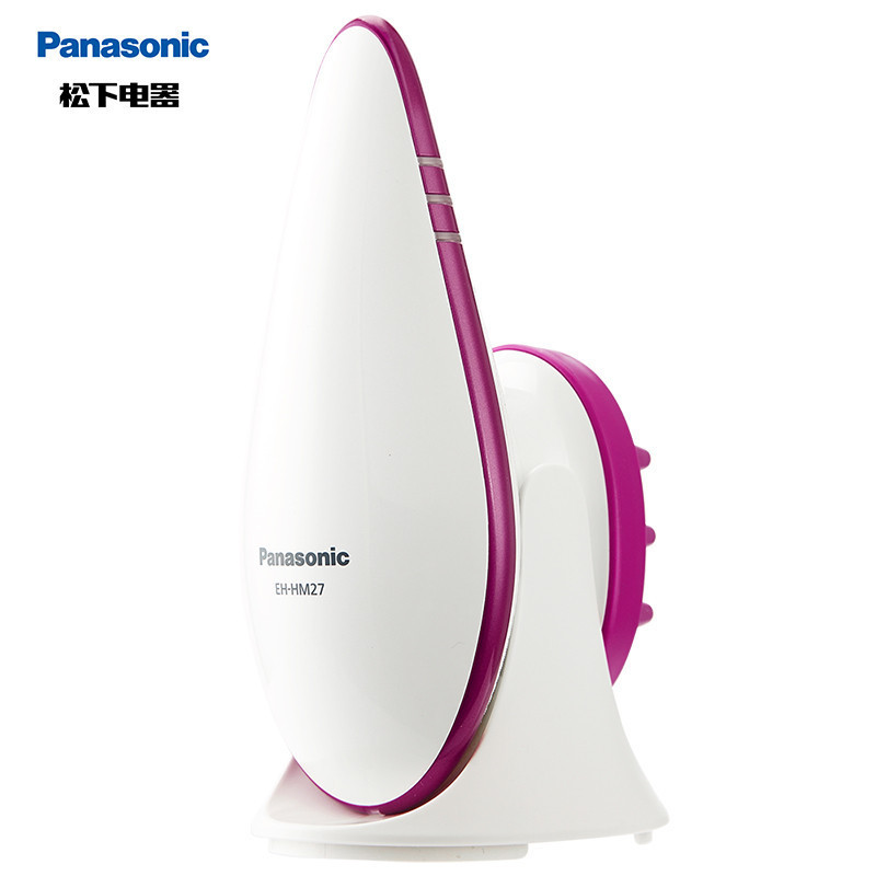 松下（Panasonic）EH-HM27-VP声波头皮按摩器深层清洁头皮声波震动两种梳齿全身防水3种模式