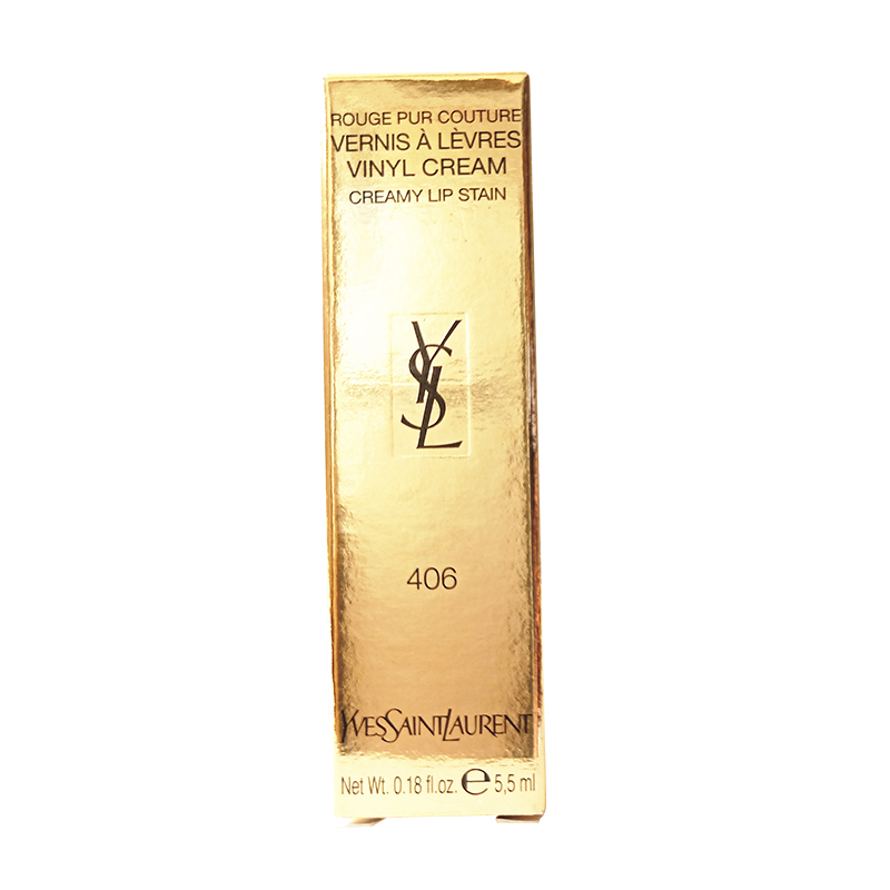 圣罗兰(YSL)唇釉5.5ml 406#橘红色 镜面唇釉唇蜜唇彩 持久保湿滋润