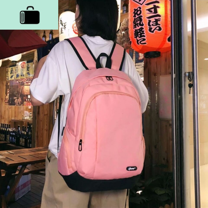 男士多功能双肩包大容量旅行包男女初中高中学生书包潮流时尚背包NEW LAKE 胭脂红颜色46.31.17CM高清大图