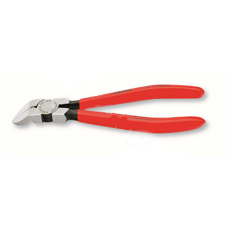 凯尼派克 KNIPEX 72 11 160 (45°弯头)160mm水口钳(45°斜刀片,抛光头,塑料柄套)