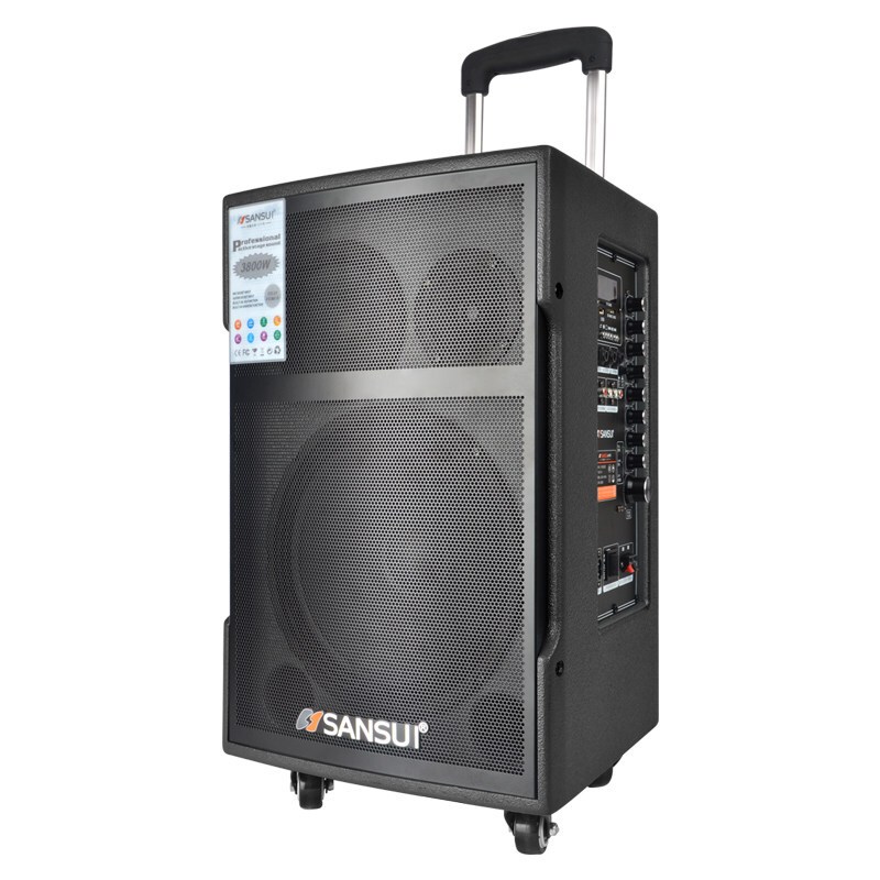 山水(SANSUI) SG3-12户外移动拉杆蓝牙音箱广场舞电瓶音响会议舞台卡拉OK音响户外音响 配双U段无线话筒