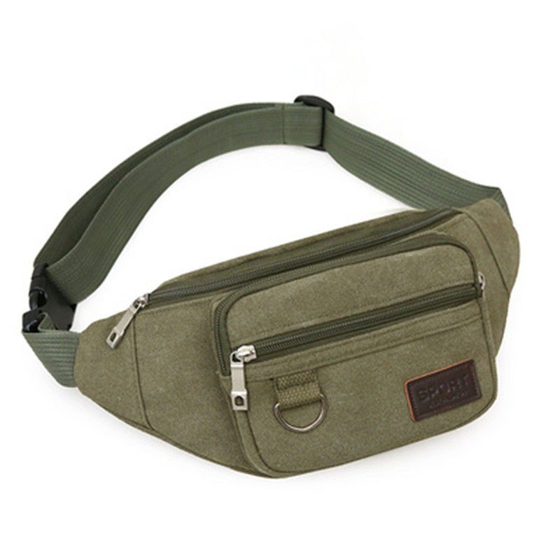 派尼美特腰包男士手机腰包运动胸包单肩户外休闲帆布包多功能背包斜挎