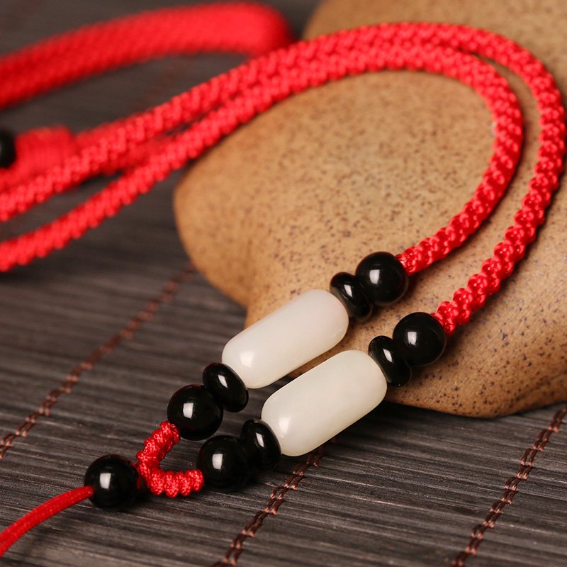 吊坠挂绳玉坠绳子玉佩的挂件绳玉器玉石玉佛吊绳男女项链绳和田玉红绳