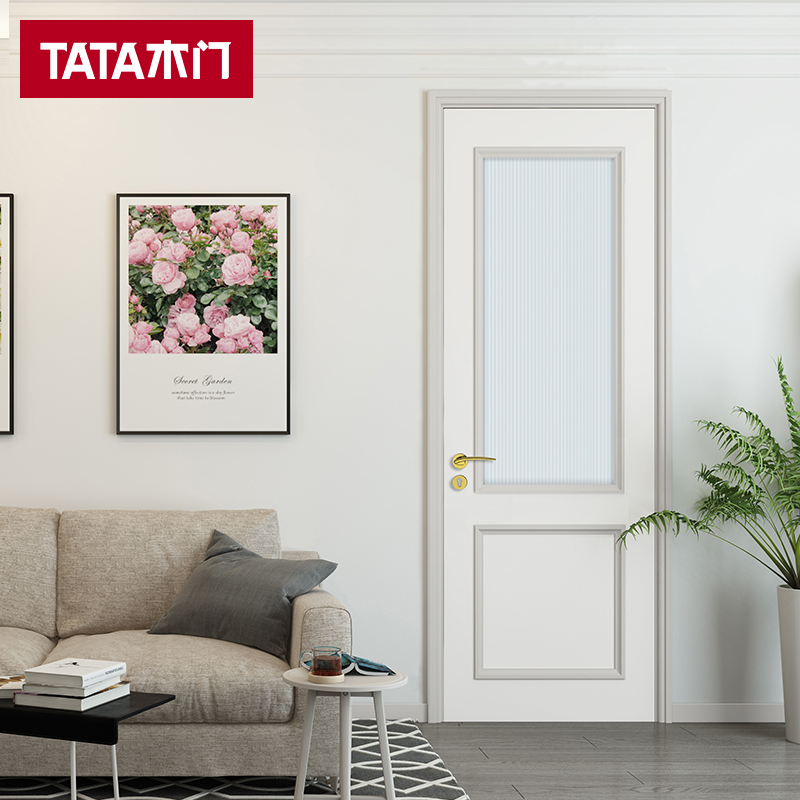 tata木门卫生间门简约室内门定制玻璃门实木复合厨卫门jf002b