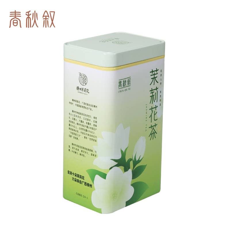 春秋叙 绿茶茉莉花茶组合(250g*2罐) 500g/盒高清大图