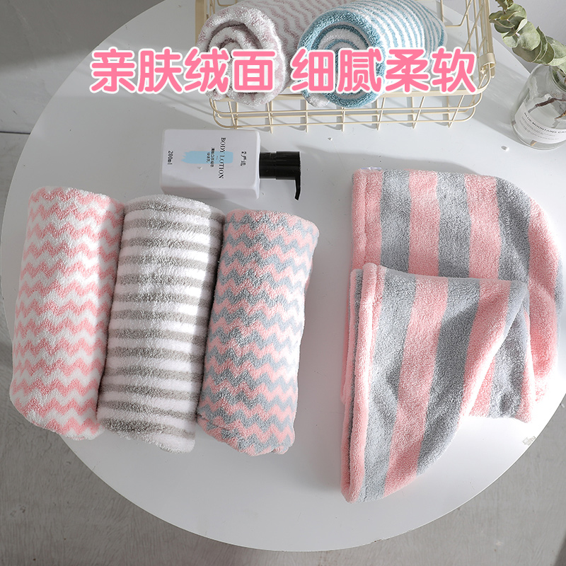 干发帽吸水速干女可爱洗头发毛巾包头的浴帽擦头发干发巾 三维工匠 菠萝格杏粉1个+菠萝格暗粉1个高清大图