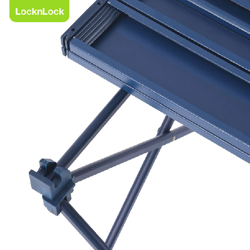 乐扣乐扣(LOCK&LOCK)户外折叠桌椅蛋卷桌便携式野餐桌椅摆摊桌子露营装备 新活力铝合金折叠桌(深蓝)高清大图