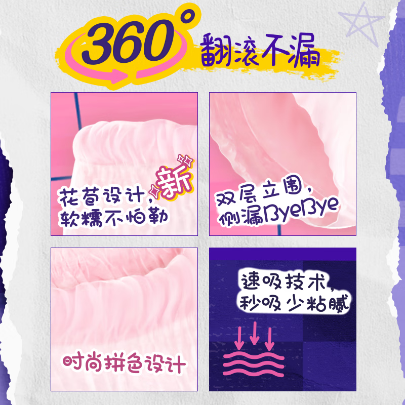 苏菲 超熟睡兔子安心裤 超薄安睡裤 M~L均码5条 适用臀围80-105cm高清大图