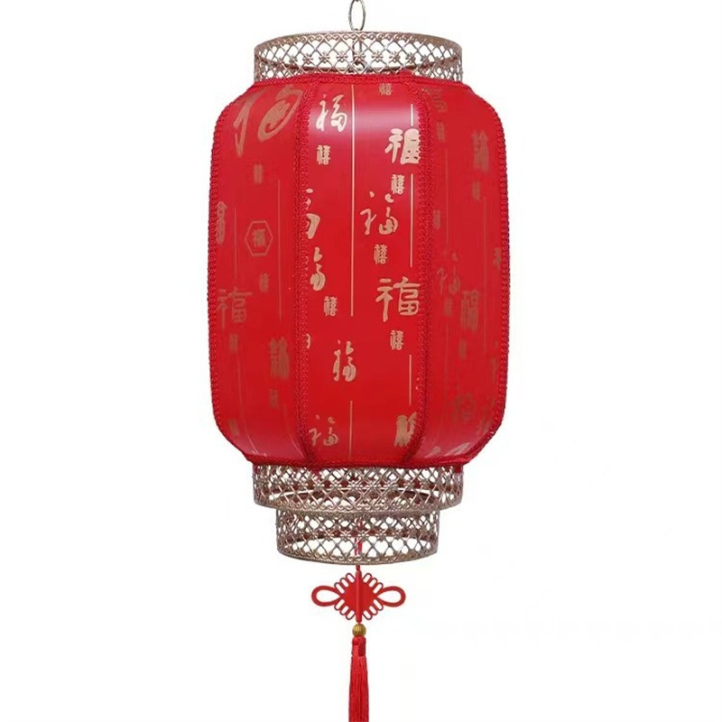 优橙加厚羊皮灯笼吊灯中国风户外防水饭店广告印字中式仿古红灯笼街道挂饰40#高40cm直径25cm 2个起订