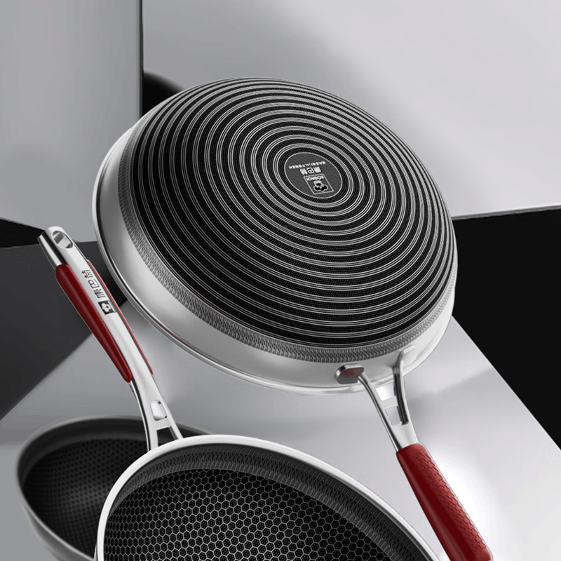 康巴赫骑士Pro316L双面屏蜂窝炒锅32cm图片