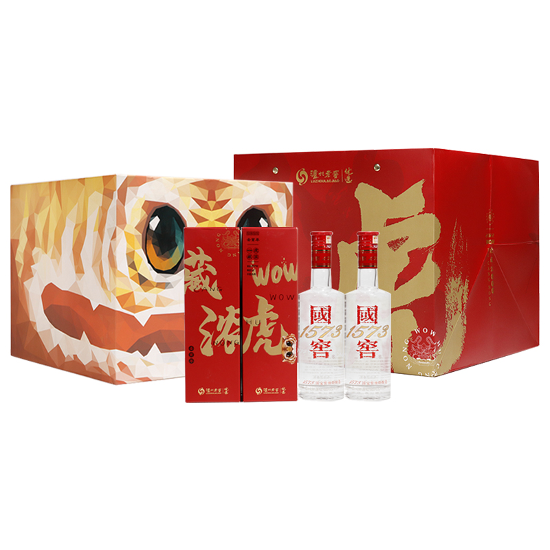 国窖1573 wow虎藏龙礼盒 52度 浓香型白酒 250ml*2瓶 浓香型白酒高清大图