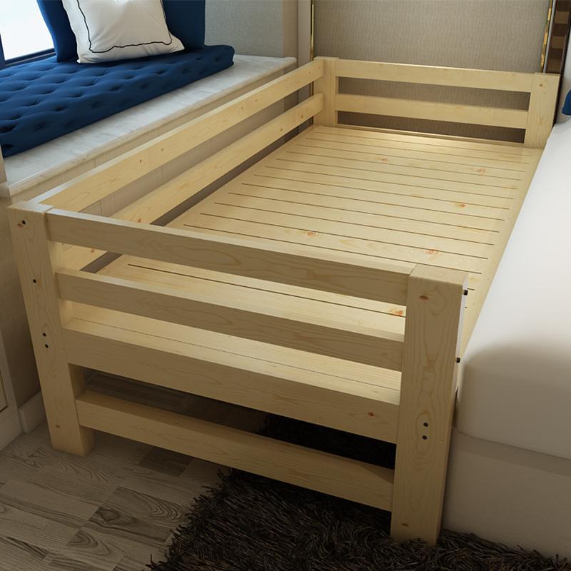 加宽床拼接床定制儿童床带护栏单人床实木床加宽拼接加床拼床定做视频