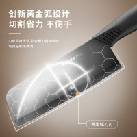 拜格(BAYCO)菜刀家用黑刃防锈不锈钢刀具厨师专用切片刀切肉刀单刀BD3207-B